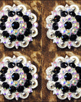Black Ab Crystals Berry Headstall Saddle Tack Cowgirl Hilason