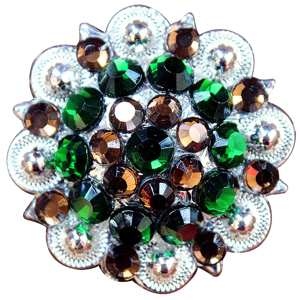 Brown Green Crystal Berry Headstall Saddle Cowgirl Hilason