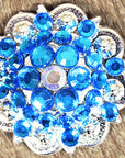 Capri Blue Ab Crystal Berry Headstall Saddle Bling Hilason