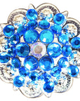 Capri Blue Ab Crystal Berry Headstall Saddle Bling Hilason