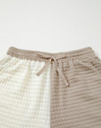 Colorblock Patchwork Textured Top and Short Set