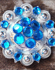 Capri Blue Crystal 1-1/4In Berry Tack Saddle Hilason
