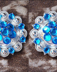 Capri Blue Crystal 1-1/4In Berry Tack Saddle Hilason