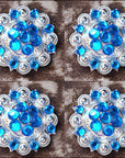 Capri Blue Crystal 1-1/4In Berry Tack Saddle Hilason