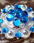 Capri Blue Crystal 1-1/4In Berry Tack Saddle Hilason