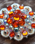 Orange Ab Crystal Berry Headstall Saddle Bling Cowgirl Hilason