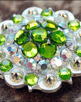 Peridot Green Ab Crystal Berry Headstall Saddle Tack Hilason