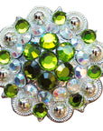 Peridot Green Ab Crystal Berry Headstall Saddle Tack Hilason