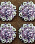 Hilason Rose Crystal 1-1/4In Berry Concho Rhinestone Saddle Tack Cowgirl