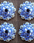 1.25 Inch Amythyst Montana Crystals Berry Silver Bling Saddle Cowgirl