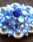 1.25 Inch Amythyst Montana Crystals Berry Silver Bling Saddle Cowgirl