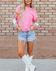 Veronica Colorblock French Terry Top