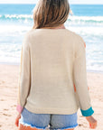 Destiny Colorblock Cuffed Loose Sweater