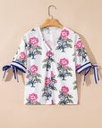 Mae Knot Bubble Sleeve Blouse