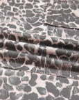 Plus Size Leopard Patch Pocket Drawstring Pants