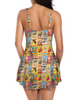Baha Ranch Vintage Rodeo Poster Skirted Swimsuit