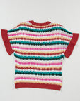 Molly Sleeve Colorful Textured Sweater