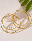 Marigold Plated Double Hoop Earrings