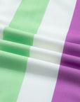 Stripe Lucky Clover Embroidered Dolman Sleeve Tee