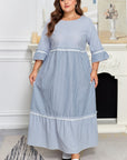 Amy Patchwork Shift Long PLUS Dress