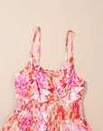 Floral Wrap V-Neck Spaghetti Strap Dress
