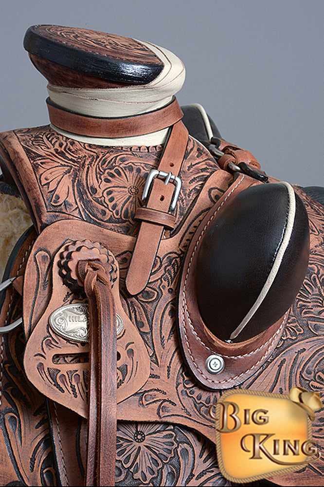 17 In Western Horse Saddle American Leather Wade Ranch Roping Dark Brown Hilason