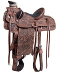 17 In Western Horse Saddle American Leather Wade Ranch Roping Dark Brown Hilason