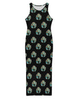 Baha Ranch Turquoise Naja Sleeveless Bodycon Side Slit Maxi Dress