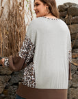 Camila Block Patchwork Dolman PLUS Sweatshirt