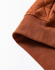 Geometric Quilted Half-Zip Sweatshirt