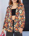 Baha Ranch Colores De Mexico Roses & Guitars Floral Blazer