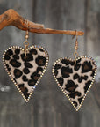 Natalie Print Heart Shape Earrings