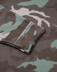 Camo Textured Drop Shoulder Long Sleeve Top
