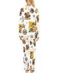 Baha Ranch Vintage Cowgirl Collage Western Pajama Set