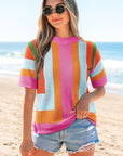 Marianna Eyelet Casual Sweater Top