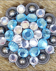 Turquoise Crystal Berry Saddle Headstall Tack Cowgirl Hilason