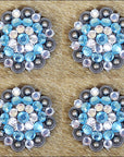 Turquoise Crystal Berry Saddle Headstall Tack Cowgirl Hilason