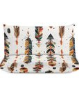 Boho Feather Print 3-Piece Bedding Set (1 Duvet Cover + 2 Pillow Shams) – 102"×90"