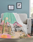 Desert Cowgirl Throw Blanket 60" x 80" Made in USA