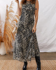 Abstract Dotted Sleeveless Maxi Dress