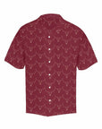 Burgandy Longhorn Men's Western Camp Shirt