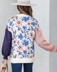 Lumivita Colorblock Sleeve Patchwork Sweater