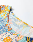 Plus Size Floral Ruffle Long Sleeve Dress