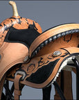 Hilason Flex Tree Western Horse Saddle American Leather Trail Barrel Racing By