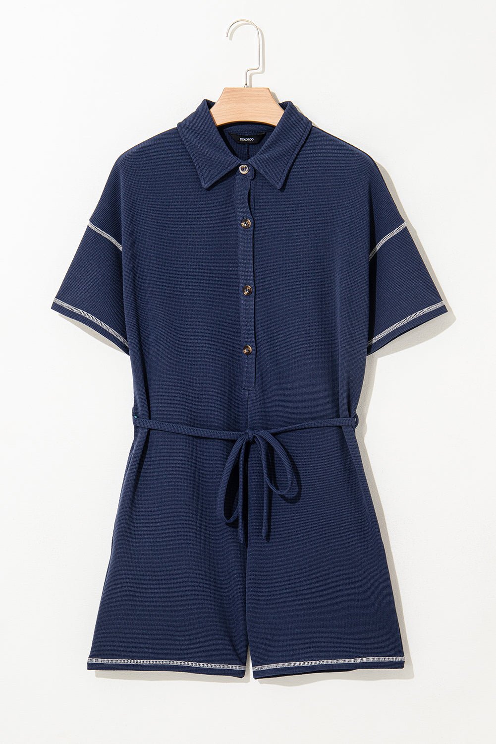 Iris Shoulder Waffle Knit Romper