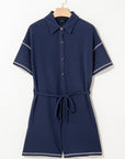 Iris Shoulder Waffle Knit Romper