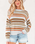 Jimena Patterned Drop Shoulder Sweater