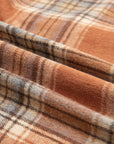 Plus Size Plaid Flap Pocket Button-Up Shacket