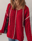 Olivia Knit Drawstring Hooded Sweater