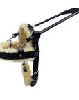 HILASON Guide Dog Harness Brown Padded Genuine Leather with Training Handle